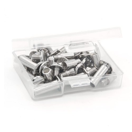 30 Pack Chicago Screws and Extention Posts for Binding Extending Scrapbook Photo Album Refill Pages Compatible with Pioneer Photo Albums (Silvery, Diameter 5mm)