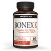 AMVILAB Bonex K Supplement|Vitamin D & K Complex|Supports Heart, Bones & Teeth Health|2000IU Vitamin D3 & 75mcg Vitamin K2|Non-GMO|Small & Easy to Swallow|60 Day Supply Chewable Tablets