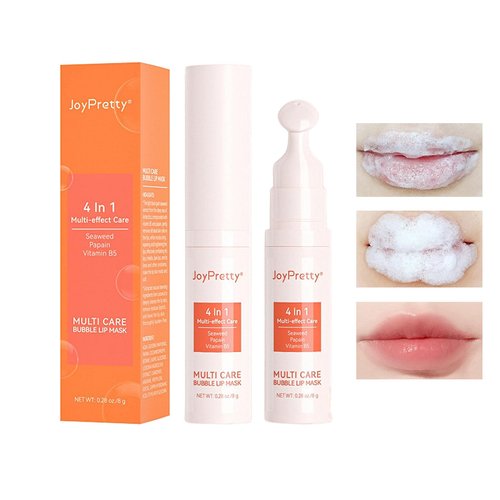 Bubble Lip Mask for Dry Makeup with Vitamin B for Lips & Skin, Bubble Lip Care Balm Lip Wash Fast Exfoliate Lip Foam Soft, Smooth 2Packs