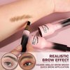 Brow-Fection Angled Brush & Dip Liquid Eyebrow Gel, Hair Like Strokes Liquid Eyebrow Brush Multi-Functional Pressed Wild Eyebrow Pencil Long Lasting Quick Drying (#04 Chocolate)
