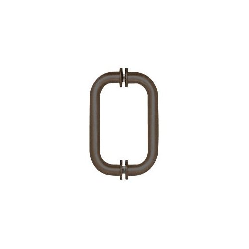 CRL Oil Rubbed Bronze 8" Back-To-Back Solid Brass 3/4" Diameter Pull Handles with Metal Washers