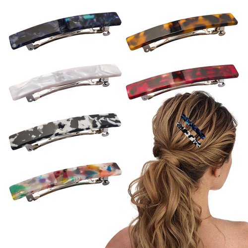 Fumwase 6PCS Hair Barrettes for Women Shell Hair Clip Hair Accessories Barrettes for Thick Thin L...