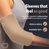 Elbow Brace Compression Sleeve (1 Pair) - Instant Support Elbow Sleeves for Tendonitis, Arthritis, Bursitis, Tennis Elbow, Golfers Elbow, Treatment, Workouts, Weightlifting, Pain Relief, Recovery