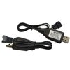 Blomiky 2 Pack 7.4V / 2 x 3.7V 400mA USB Charger Cable with SM-4P 4 pin Plug for Old Version UDI001 UDI008 UDI009 and HJ808 RC Boat Battery UDI001 USB 2