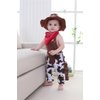 Dressy Daisy Toddler Kids Boys Western Style Cowboy Overalls Costume Outfit Set with Red Bandana and Sheriff Hat Size 2T to 3T