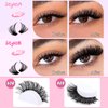 Fluffy Lash Clusters Kit 240pcs DIY Lash Extension Kit, Wispy Lash Clusters Kit Natural 60D+80D Mixed 12-16mm Eyelashes Kit C Curl with Lash Bond and Seal and Lash Applicator Tool.(60+80 Kit)