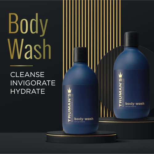 Truman's Gentlemen's Groomers Body Wash - Invigorating 12 fl oz, Hydrates and Refreshes Skin