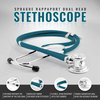 ASA TECHMED Dual Head Sprague Stethoscope and Sphygmomanometer Manual Blood Pressure Cuff Set with Case, Gift for Medical Students, Doctors, Nurses, EMT and Paramedics, Teal