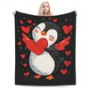 Penguin Blanket Penguin Fleece Throw Blanket Super Soft Warm Cozy Fuzzy Plush Penguin Blanket Gifts for Girls Boys Kids Room Decor 40"X50"