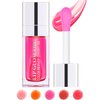 Hydrating Plumping Lip Glow Oil,Shine Tinted Lip Gloss,Glow Reviver Lip Oil,Long Lasting Moisturizing Clear Lip Plumper Oil Tint for Lip Care Dry Lips,Women's Day Makeup Gift ( (#007 Raspberry Red)