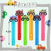 48Pcs Monster Truck Mini Bubble Wands for Kids Cars Party Favors 6 Cute Designs Cartoon Birthday Party Supplies Christmas Party Favors Toys Goodie Bag Stuffers.