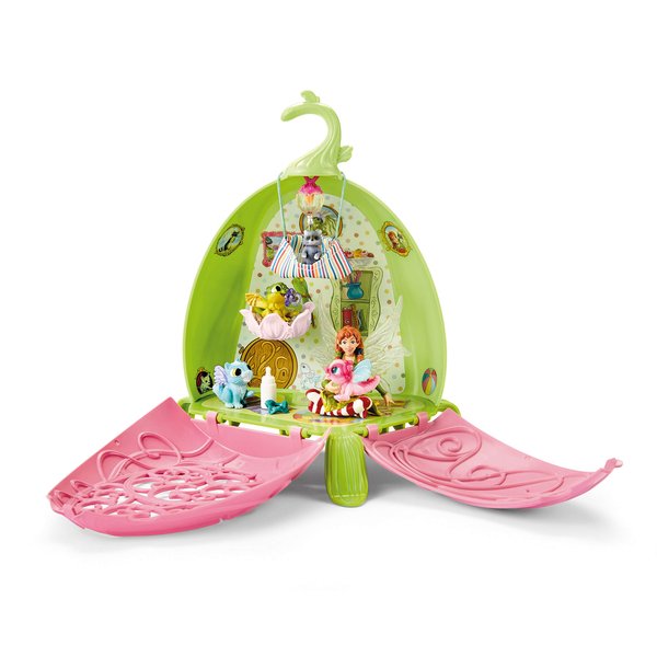 Schleich bayala 11-Piece Fairy Marween's Animal Playschool with Fairy and Baby Dragon Playset - Fairy Animal Playset with Magical Baby Pet Animals, Toys for Boys and Girls, Gift for Kids Age 5+