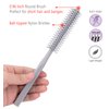 PERFEHAIR Small Mini Plastic Round Hair Styling Brush with Nylon Bristle for Short Hair Blow Drying, 1 Inch Diameter Barrel