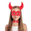 Skeleteen Devil Costume Accessory Set - Demon Costume Accessories Kit Includes Headband Horns, Mask and Bowtie