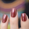 CoolNail Red Wine False Nails Tips Solid Color Square Full Cover Nail Tips Artificial False Fake Nails DIY Salon