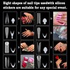 Allstarry 384pcs Nail Dual Forms, Silicone French Nail Forms for Poly Gel Nail Gel Extension Full Cover Acrylic Nail Tips 8 tpye nail form and Silicone Reusable Stickers for Manicure Extension