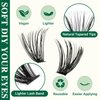 DIY Lash Extension Kit KEYYOU 300Pcs Individual Eyelash Extension Kit 50D 0.07D Curl 9-18MIX Lash Clusters Kit with Lash Glue Remover Applicator Easy to Use for Beginners(Kit-50D-0.07D,9-18MIX)