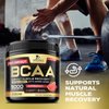 BCAA Powder, 4g BCAAs 2:1:1, 1g Glutamine, B6 - Pre Workout Drink Energy Boost & Post Workout Muscle Recovery Amino Acids Supplement for Men & Women - Keto, Sugar Free, Watermelon Flavor - 45 Servings