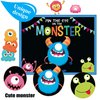 Happy Storm Halloween Party Games for Kids, Pin The Eye on The Monster, Halloween Party Activities Favors Crafts Birthday Party Games for Children Boys Girls, Monster Party Carnival Games Indoor