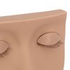 Lash Mannequin Head, Silicone Lash Extension Supplies with 3 Pairs Replaced Eyelid, Removable Realistic Eyelids with Eyelash Mannequin for Lash Practice, Makeup Eyelash Extensions (Light Brown)