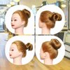 MEIBR Mannequin Head 100% Real Hair Styling Training Head 24-27inch Manikin Cosmetology Hairdressing Doll Head With Free Clamp Female+Braid Set (27#)