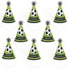 Big Dot of Happiness Goaaal - Soccer - Cone Happy Birthday Party Hats for Kids and Adults - Set of 8 (Standard Size)