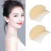 2PCS Women Lady Soft Sponge Foam Hair Base Inserts Bump Up Hair Pads Stick Bun Maker Hair Styling Clip Hair Comb Braid Tool Hair Styling Accessories Beige