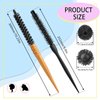 Small Mini Round Bristle Brush for Blow Drying, Professional Hair Styling Roller for Short Curly Hair, Bangs and Beard Care (2 Styles)