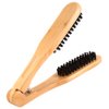Double Brush Comb, Professional Wooden Handle Hairdressing Comb Anti Static Hair Straightener Brush Styling Tool for Women Men Hairdressing