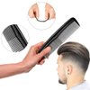 FXHDC-M 2 Pcs Pocket Plastic Hair Combs Fine and Standard Dressing Teeth Cut Hair Cutting Combs Black Hair Styling Combs Beard Combs for Women Men Hairdressing Salon Hair Care Tool