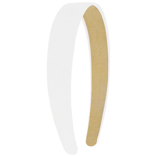 Wecoe White Headband Women 1 Inch Sueded Like Headband Non Slip Fashion Solid Plain Headband Hair Band DIY Halloween Christmas Costume Hair Accessories for Women Girls Diademas Para Mujer Gifts