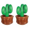 Beistle Inflatable Cactus Coolers, 2 Pack, 26” x 18”, Each Holds Approx. 24 12 oz. Cans - Drink Cooler, Drink Containers for Parties, Cactus Party Decorations, Western Fiesta Party Decorations