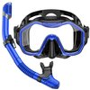 Snorkeling Gear for Adults, Kwambiri Dry-Top Snorkel Set, 183°Panoramic Wide View Diving Mask Breathing Freely Snorkel Mask for Snorkeling Scuba Diving Swimming Travel（Adults）