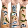 Gameza Gone Fishing Temporary Tattoos - 240+ Fishing Birthday Party Favors Decorations Fisherman Temporary Tattoos Stickers Gifts Gone Fishing Theme Party Baby Shower Decorations Supplies