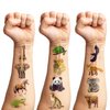 110 PCS Realistic Wildlife Jungle Animal Temporary Tattoos Sticker Reptile Woodland Jungle Birthday Party Decorations Supplies Favors Gifts Boys Girls Safari Zoo Cute Fake Tattoo School Reward Themed
