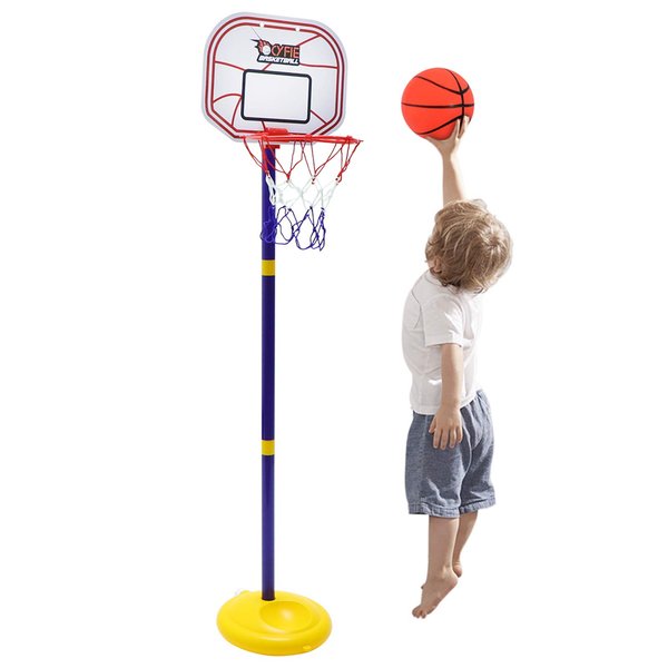 SEISSO Basketball Hoop for Kids Toddler 3 Age Stand Adjustable Height 2.26-3.48 ft Mini Indoors Outdoors Basketball Goal Toy Game Play Sport with Ball and Pump for Baby Boys Girls Over 3 Years Old