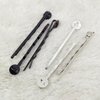 50 Pcs Black Hair Bobby Pins Hair Clips with Blank Round Tray Hair Pins Hairpin Cabochons Bases for DIY Crafts Hair Styling Pins
