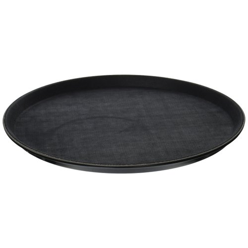 Winco Easy Hold Round Tray, 14-Inch, Black,Medium