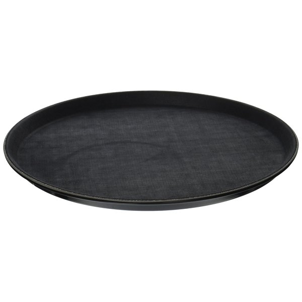 Winco Easy Hold Round Tray, 14-Inch, Black,Medium