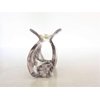Generic Gray and white marbled arc hair claw clip