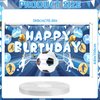 Soccer Birthday Banner, Soccer Birthday Party Decorations Gifts, Soccer Backdrop Happy Birthday Football Banner Soccer Party Decor, Football Birthday Party Supplies for Boys and Men 71 * 43inch