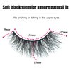 Wffenhefragrance False Eyelashes Fluffy Mink Lashes Cat-Eye Look 18MM Wispy Long 3D Volume Fake Eyelash Strips 7 Pairs Pack 9-15-17mm
