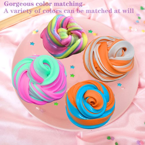 15Pack Butter Slime Kit with Scented DIY Slime for Girls and Boys, Super Soft, Non-Sticky Stress Relief Toy, Party Favors and Birthday Gift