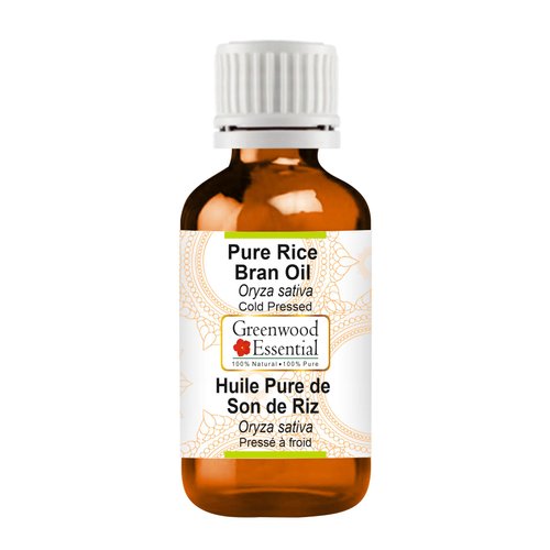 Greenwood Essential Pure Rice Bran Oil (Oryza sativa) 10ml (0.33 oz)