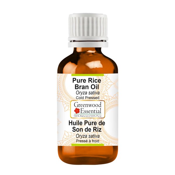 Greenwood Essential Pure Rice Bran Oil (Oryza sativa) 10ml (0.33 oz)
