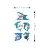 SIX VANKA (Pack of 10 Sheets) Shark Waterproof Temporary Tattoo Stickers for Kids Boys and Girls, Party Favors Decorations