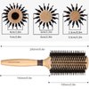 BRUSHZOO Round Brush for Blow out, Round Hair Brush for Women Men Styling Curling Straightening, Wooden Round Brush AddShine Volume (2.8 Inch)