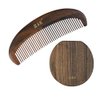 Tan Mujiang Premium Wooden Comb, Anti-Static, Natural Wood, Happy Bloom Set 1