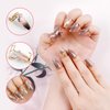20PCS Wudu Nail Rings with 120PCS Adhesive Nail Tabs ，Wudu Nail Rings for Acrylic Nails Non-Tarnish Adjustable No Glue No Adhesive Women Gift Ring Set for HALAL NAILS, Nail Art Decoration