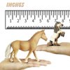 Gemini&Genius Horses Toy for Kids, Farm Premium Horse Animal Playset, Mare with Horse Cub Family Action Figures Party Favors Supplies, Party Cupcake Toppers, Birthday Gifts for Kids